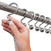 Hermosa Collection Luxury S Shower Curtain Hooks (12-Pack) Hotel Quality Silver Chrome Finish | Bathroom Accessories | Non-Slip Ball End | Easy to Hang