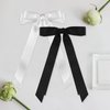 Wironoat Ribbon Hair Clips for Women Cute Soft Silkly Satin Hair Bows Hair Clip Accessories 2Pcs Black White-S