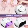 UV LED Nail Lamp, NAILGIRLS 168W Fast UV Light for Nails Gel Polish, Professional Curing with 4 Timer Setting Auto Sensor, LED Gel Nail Dryer for Fingernail and Toenail Home Salon Use, Nail Art Tools