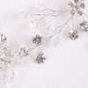 BERYUAN Silver Flower Crystal Headband Crystal Beads Hair Piece Silver Wedding Hair Accessories Bridal Heaband for Wedding for Brides Bridesmaid