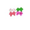 Set of 4 felt bows pink, green, floral, metallic (Alligator Clip Left)