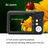 Kids Camera Toys,2.7in Screen Digital Video Camera,Portable Kids Selfie Camera with Battery,Children Birthday Gift for Kids (Black)