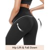 HOFISH Women's Maternity Leggings Over The Belly Pregnancy Soft Non-See-Through Yoga Pants Workout Leggings Black M