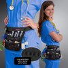 Kangapak Nurse Fanny Pack Multi Compartment Waist Organizer Tool Bag for Students, Practitioners & Medical Professionals (Seal Gray)