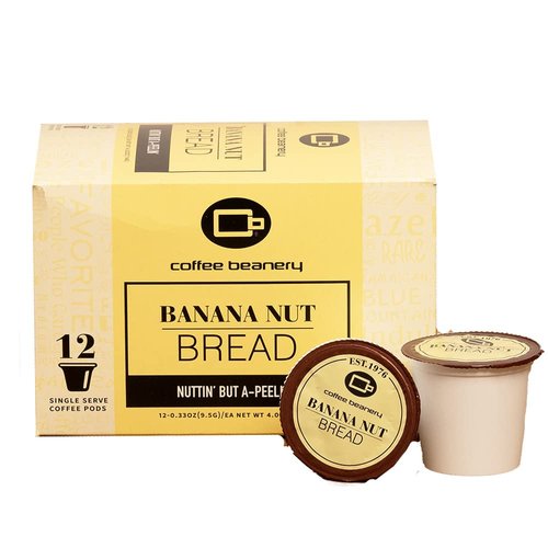 Banana Nut Bread Coffee Pods by Coffee Beanery | 12ct Flavored Coffee Pods Medium Roast Coffee Pods| 100% Specialty Arabica Coffee| Gourmet Coffee Pods
