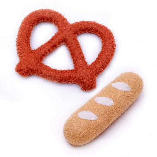 Glaciart One Catnip Chew Toys for Cats & Kittens - Bread Stick & Pretzel Shapes - Fun & Cute Catnip Toys for Cats, Kitten and Cat Kicker Toy, Indoor Cat Teething Chew, Biting - Pet Cat Birthday Gift