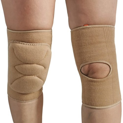 DANCEYOU Dance Knee Pads Thick Soft Sponge Volleyball Knee Brace for Big Kid Teen Adults Workout Knee Protector Football Pole Dance Yoga Tennis Running, Tan, XL