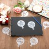 20 Pieces Cookie Stencils Plastics Coffee Stencils Latte Art Reusable Cake Stencil Templates, DIY Cookie Stencil Painting Molds for Cookies Baking Dessert Cappuccino
