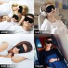 Sleep Mask for Women Men, Ultrathin Light Blocking Sleeping Mask, No Pressure On Eyes 3D Contoured Blindfold, Soft Comfort Eye Shade Cover for Travel/Naps/Yoga/Shift Work.（Black）