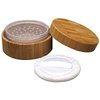1Pcs 30ml 1oz Empty Refillable Portable Bamboo DIY Make Up Loose Powder Puff Bottle Jar Container Case With Puff Sifter Foundation Cosmetic Box Baby Kit Case