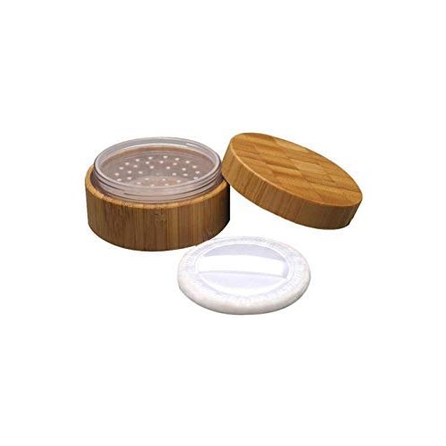1Pcs 30ml 1oz Empty Refillable Portable Bamboo DIY Make Up Loose Powder Puff Bottle Jar Container Case With Puff Sifter Foundation Cosmetic Box Baby Kit Case