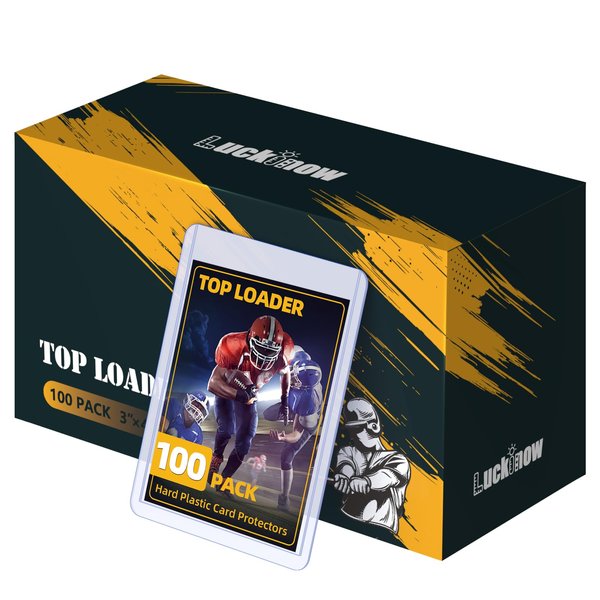 100 Count Card Protectors Hard Plastic, 3" x 4" Hard Card Sleeves Protector for Baseball Sport Trading Card, Clear Card Holder for Storing, Protecting and Displaying Collectible Cards