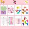 Valentines Day Gifts for Kids, 24 Packs Bulk Stationery Gift for School 192 Pcs Include Cards Pencil Cup Slap Bracelet Eraser Cup Stampers Valentine's Day Classroom Exchange Gifts Party Favors Toys