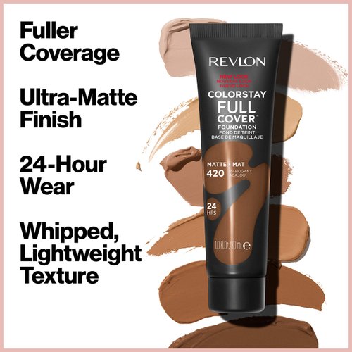 Revlon Liquid Foundation, ColorStay Face Makeup for Normal and Dry Skin, Longwear Full Coverage with Matte Finish, Oil Free, 220 Natural Beige, 1.0 Oz
