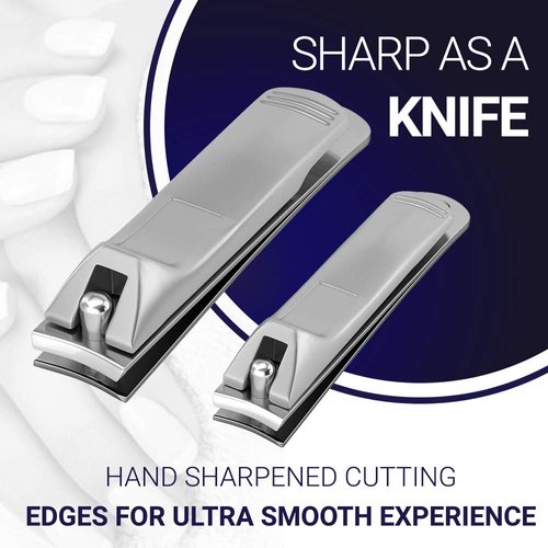 Manicure & Pedicure for Women and Men -Shear Guru: Complete Personal Care 6-Piece Grooming Kit including Premium Nail Clippers for Thick Nails + Nail Trimmer + Tweezers and Portable Luxury Travel Case