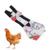 Zerodis Pet Chicken Diapers,Chicken Goose Duck Loose Tight Belt Diapers Poop Pocket Diapers Peony Flower Pattern for Poultry Pet Used(L)