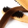 Chazcool Double Sided Bristle Hair Brush, Clamp Hair Brush Use for Smoothing and Straight Hair Styles, Wooden Hair Straightening Brush