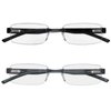 Success Eyewear Reading Glasses Set of 2 Rimless Ultra Lightweight Comfort Glasses for Reading for Men and Women +3