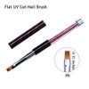 Ycyan 4Pcs UV Gel Nail Brush Set Rhinestone Handle Gel Polish Nail Art Design Brushes Nail Ombre Brush Professional Nail Art Tools