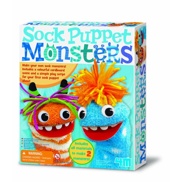 ToyCentre Great Gizmos 4M Sock Puppet Monsters