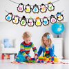Cute Penguin Happy Birthday Banner, Penguin Birthday Party Decorations, Boy Girl Baby Shower Cartoon Animal Theme Supplies Garland, Winter Onederland Kids 1st First Bday Decor