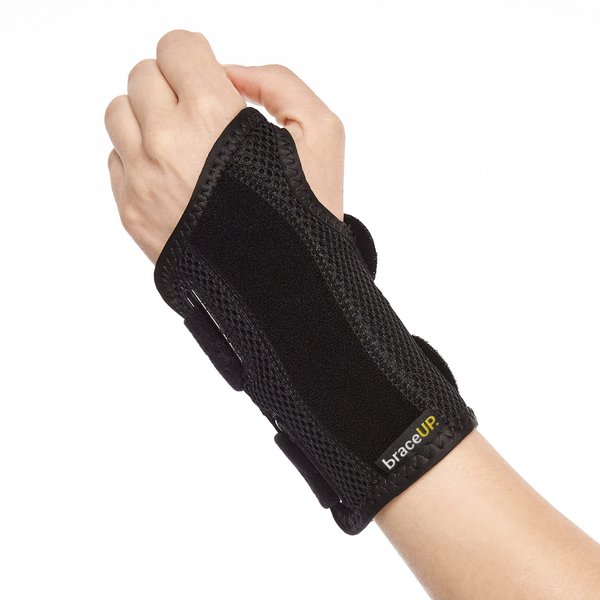 BraceUP Wrist Splint for Carpal Tunnel Right Left Hand Wrist Support for Women and Men, Daytime and Night Use, Wrist Brace for Pain Relief and Arthritis - Left Wrist (L/XL)