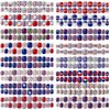 384 Pieces 16 Pack 4th of July Press On Nails Medium Patriotic Press On Nails Short Independence Day Nails Red White and Blue American Flag Nails Square False Nails Full Cover Coffin for Women Girls