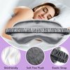 Plush Eye Mask 3 Pcs Sleeping Blindfold Sleeping Mask Sleep Mask Comfortable Plush Sleepover Mask Soft Furry Eye Cover for Sleepover Gift Birthday Party Favors(Black, White, Gray)