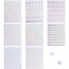 8 Sheets Butterfly Nail Art Stickers 3D Self Adhesive Nail Art Design Heart Laser Nail Sticker Holographic Glitter Butterfly Flame Laser Silver Flowers Nail Decals for Women Girls DIY Manicure Tips