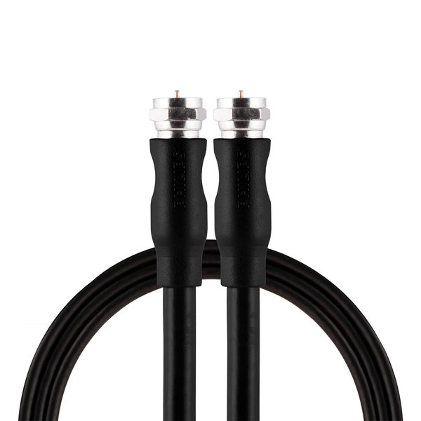 PHILIPS RG6 Dual Shield Coaxial Cable, 15 ft. Ideal for TV Antenna DVR VCR Satellite Cable, F-Type Connectors, 3Ghz Digital, Black, SWX9245A/27