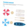 KOMBIUDA 1 Set Beach Sand Table Decoration Miniature Beach Ornaments Dollhouse Beach Chair Mini Beach Ornaments Miniature Sailing Boat Model Mini Sailing Boat Resin Crafts Succulents Child