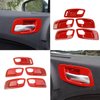 crosselec Red Carbon Fiber Inner Door Handle Bowl Cover Trim for Dodge Charger 2011-2021/ Chrysler 300 2015-2021