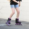 FILA Madame Houdini Ladies' Inline Skates - High Performance Training and Fitness Skates - Adjustable Fit, Shock Absorber, Aluminum Frame, and ABEC 7 Bearings - Women 8, Purple/Black