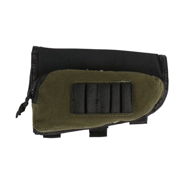 Allen Company Buttstock Shell Holder and Pouch for Rifles, Green/Black, One Size (20550)