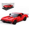 Mould King Speed Champion Corvette Super Car Building Toys with Acrylic Display Case, 27034 Model Car Kits Building Blocks, Classic Chevy Car Building Sets Race Car Kits for Adults Kids 8+(332PCS)