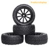 4Pcs 12mm Hex RC Wheels Tires Height 2.99 inch (76mm) for 1/10 On Road and 1/14 1/16 1/18 Scale Models Cars Truck Buggy with Foam Inserts