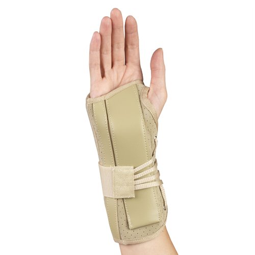 OTC Wrist Brace, Soft-Fit Lace Closure Hand Wrist Splint, Postoperative Care, X-Small (Right Hand)