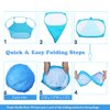 Jacone Portable Cute Blue Hexagon Children Ball Pit, Indoor and Outdoor Easy Folding Ball Play Pool Kids Toy Play Tent with Carry Tote, Balls Not Included