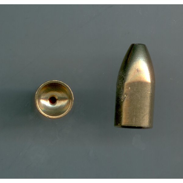 S & J's TACKLE BOX 1/2oz Brass Bullet SINKERS, 10 PER Pack
