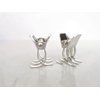 Generic Tiny mini silver tone metal hair claw clip Set E (Clip quantity: 3 clips), 1 Count (Pack of 1)
