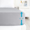 Biloban Twin Fitted Sheet 2 Pack, Twin Bedding Fitted Sheets Only for Boy Kids with Deep Pocket up to 14", Bottom Sheet, Shrinkage & Stain Resistant Bed Sheets, Wrinkle Free & Easy Care, Grey