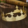 Generic King Crowns Metal Hair Band for Men Gold Crowns and Tiara for Theme Birthday Party Costume Accessories (Gold)