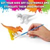 STEM.org Dinosaur Painting Kit for Kids with Dino Trivia-Dinosaur Crafts for Kids Ages 3-5 + w/ 2T-Rex Dinosaur Set - Screen Free, Educational Dinosaur Gifts for Boys, Dino Art Projects for Kids 4-6