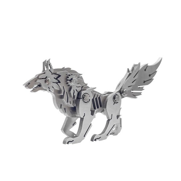 3D Metal Model Kits, Mechanical Wolf 3D Metal Puzzle,Steel Animal Series DIY Brain Teasers Simple 3D Puzzles Home Decor Art Craft Gifts Toys for Adult