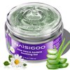 NAISIGOO Chamomile and Aloe Vera Gel for Face Body Soothing Aloe Vera Gel for Hair Aloe Vera Gel Organic Pure Aloe Vera Gel for Waxing Shaving IPL Laser Hair Removal Sunburn Relief (4.1 fl oz)