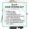 Reusable Professional Hair Coloring Tools Kit - Hair tinting bowl, Ear covers, Applicator brush, Hair Clips, Shower Cap, Shawl and more..