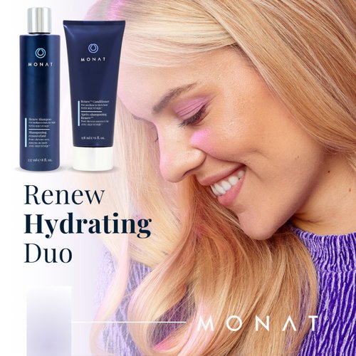 MONAT Renew Duo: Shampoo & Conditioner - Hydrating Hair Care Set for All Hair Types, Silicone-Free, Infused with Rejuveniqe Oil
