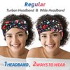HoogaLife 4pcs Headbands With Buttons For Mask, Women's And Men's Turban Non-Slip Workout Headbands Hair Bands Protect Your Hair And Ears - Medical Set