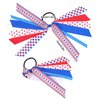 Patriotic Hair Scrunchies for Hair - 2Pcs American Flags Hair Ties Red White and Blue Hair Ribbon Hair Elastics Bands Ponytail Holders 4th of July Hair Accessories for Women Girls Independence Day