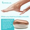 BARIELLE Portable Oval Gold & White Clamshell Foot File/Foot Rasp with 2.5oz Total Care Foot Cream 2-PC Foot Care Set